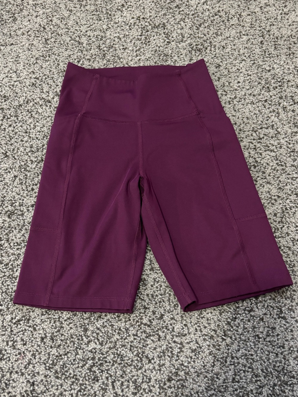 girlfriend collective Plum High-Rise Bike Shorts